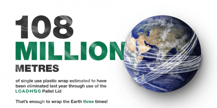Loadhog Estimates 108 Million Metres of Stretch Wrap Eliminated Through Use of Pallet Lid