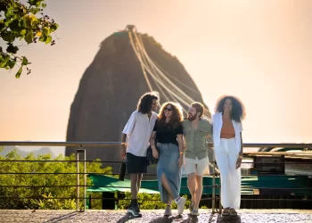 Brazil tourism infrastructure development showing modern hospitality facilities and cultural landmarks attracting international visitors