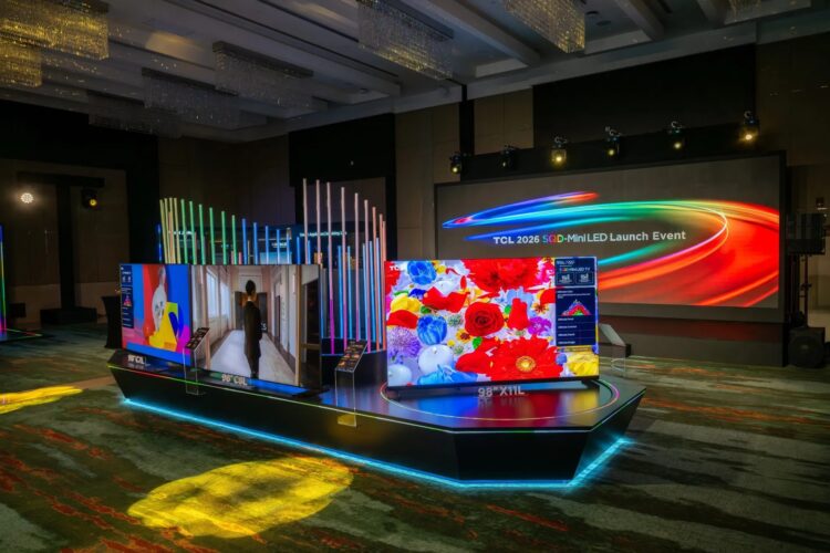 TCL SQD-Mini LED TV models C7L, C8L, and X11L showcased for UAE 2026 launch