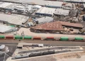 Russian drone strike Kyiv warehouse